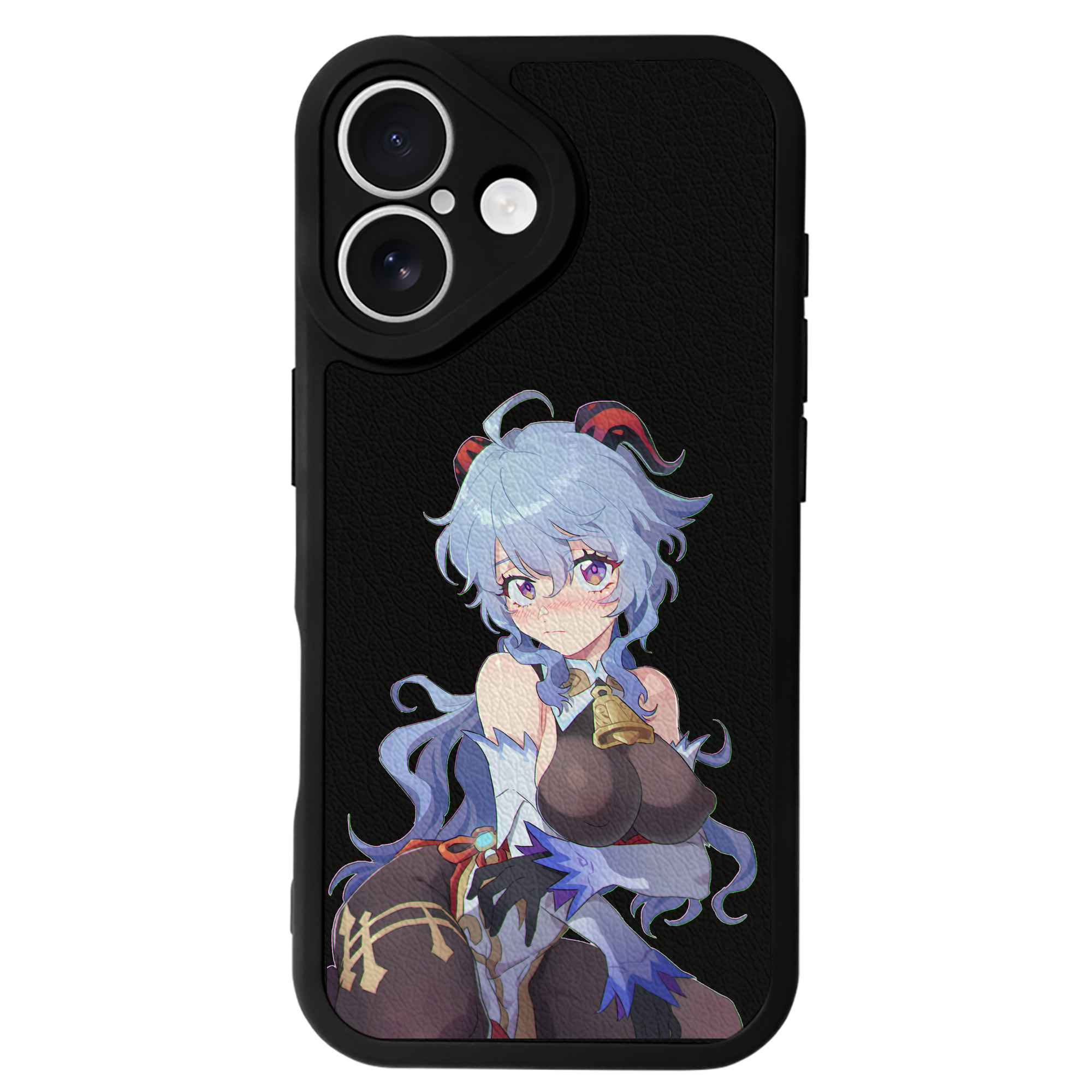 げんし神 甘雨 かんう genshin Ganyu 【iPhone 16シリーズ対応】シリコンスマホケース（レザー調） 材質：シリコン